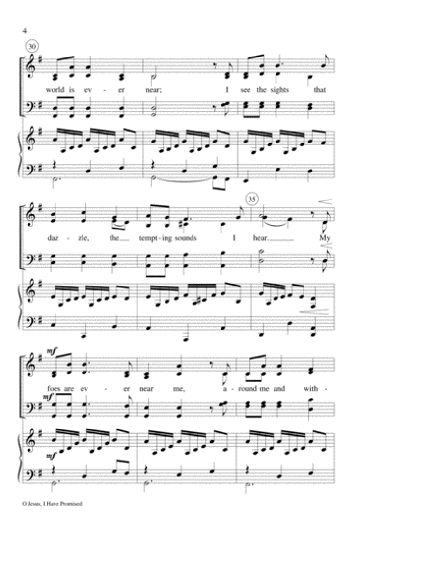 O Jesus, I Have Promised O Jesus, I Have Promised 4-Part scores gallery preview page 4