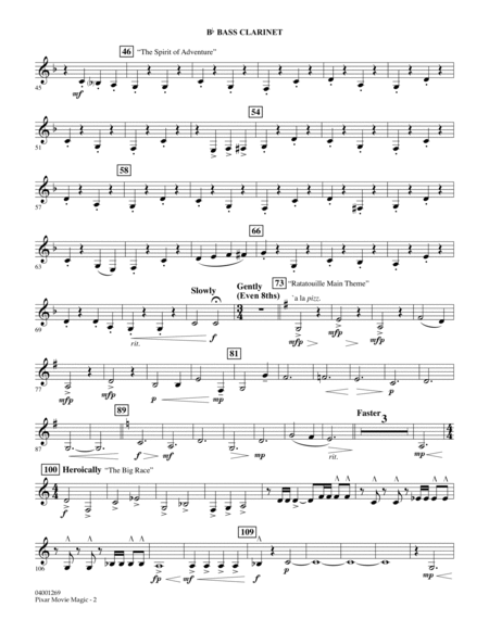 Pixar Movie Magic - Bb Bass Clarinet