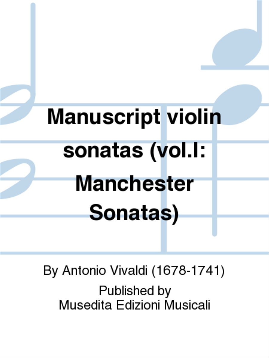 Le sonate manoscritte di Manchester Violin scores gallery preview page 1