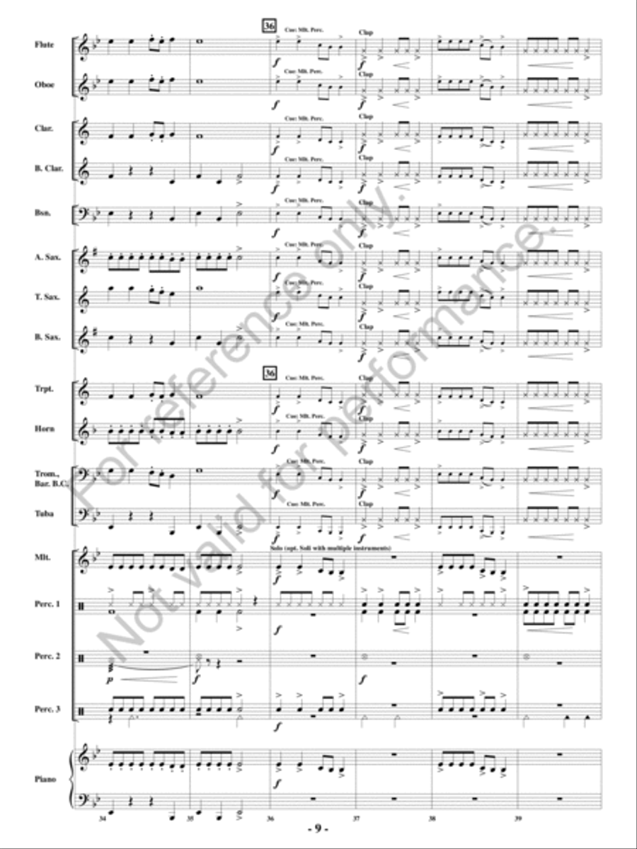 Appalachian Folk Dance Concert Band scores gallery preview page 8