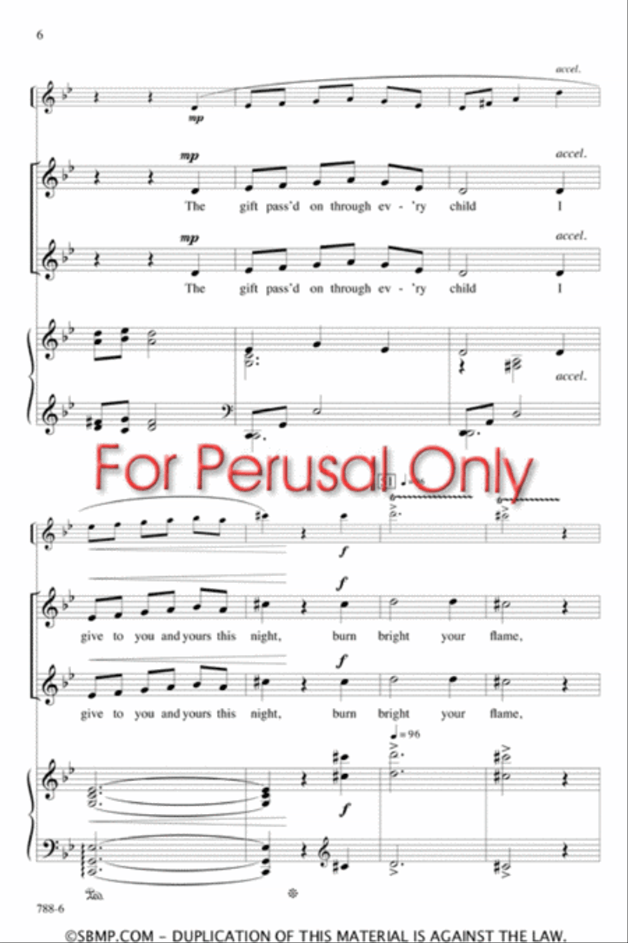 Unending Flame - SA Octavo SA scores gallery preview page 6