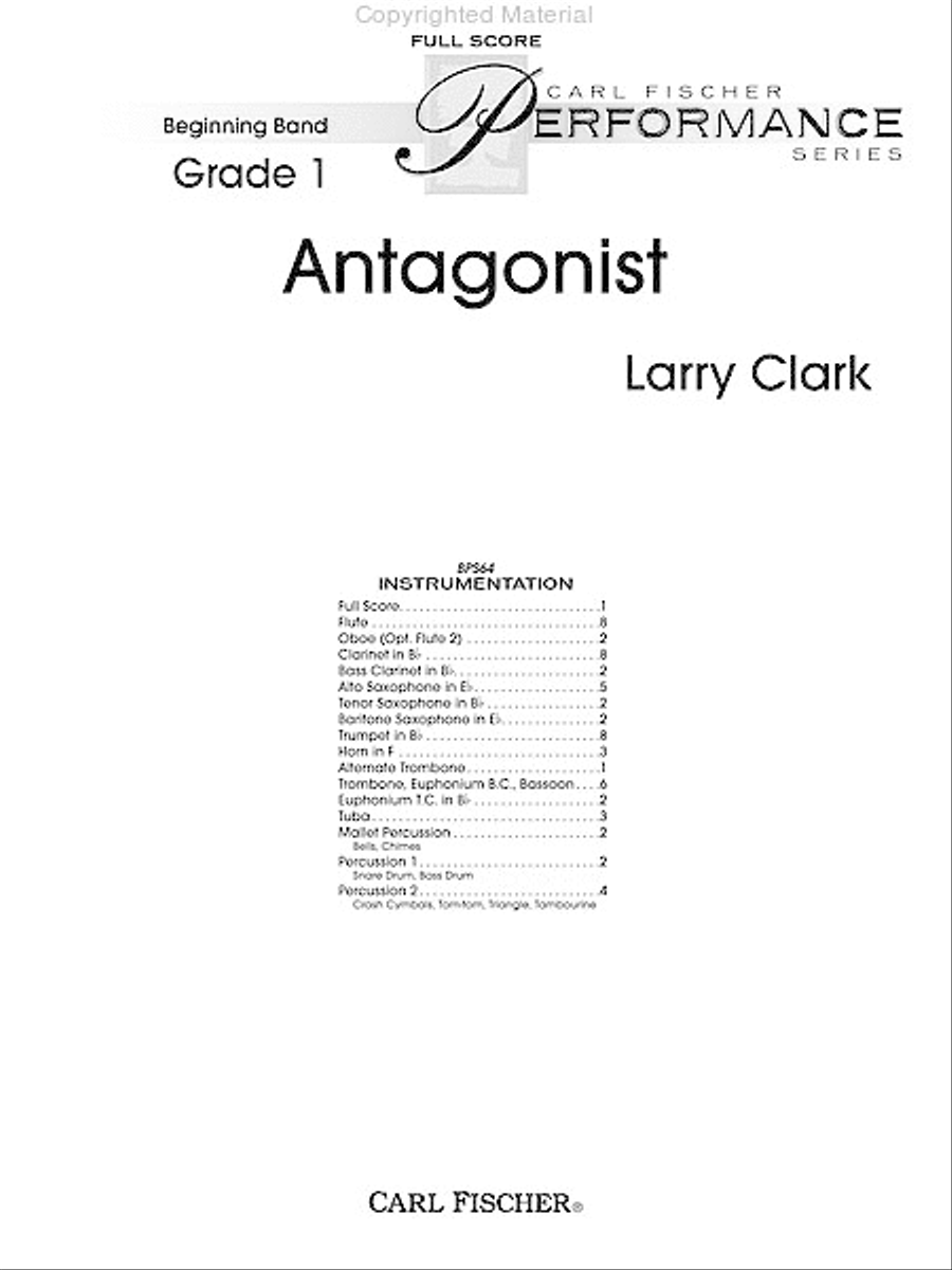 Antagonist Antagonist Concert Band scores gallery preview page 2