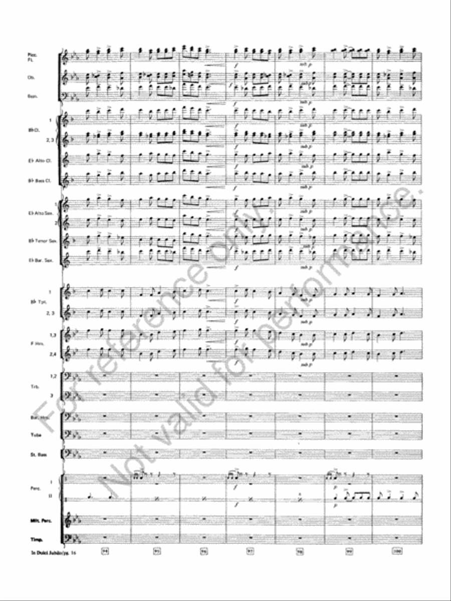 Symphonic Variations On 'In Dulci Jubilo' Concert Band scores gallery preview page 17