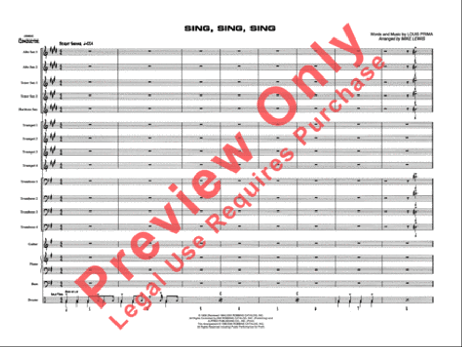 Sing, Sing, Sing Jazz Ensemble scores gallery preview page 4