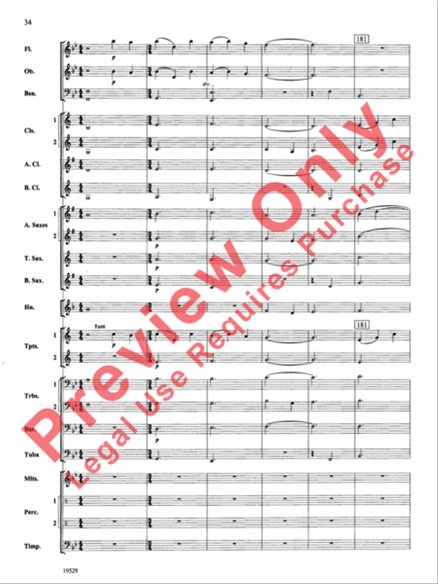 The Road Unknown Concert Band scores gallery preview page 35
