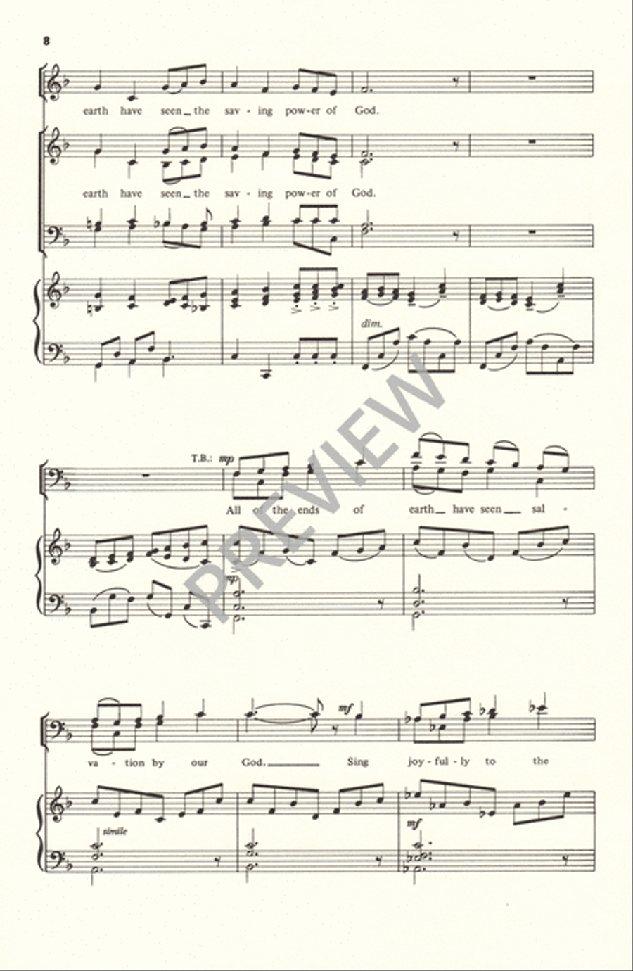 All the Ends of the Earth 4-Part scores gallery preview page 9