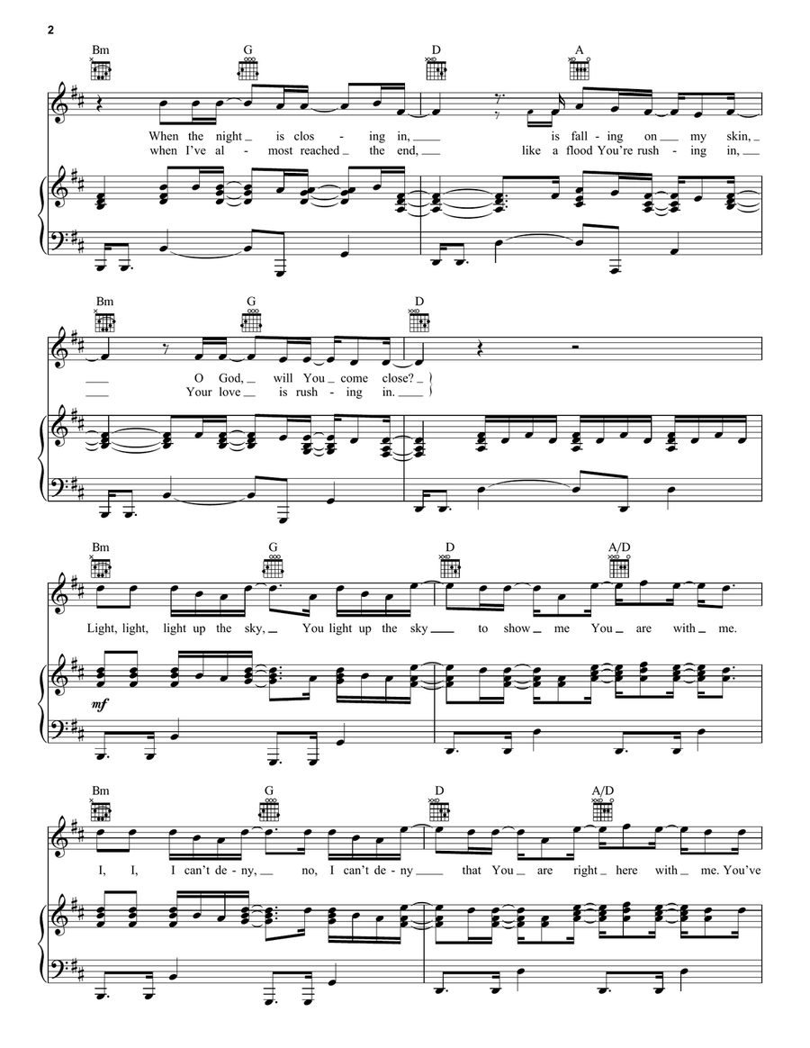 Light Up The Sky Piano, Vocal, Guitar scores gallery preview page 2