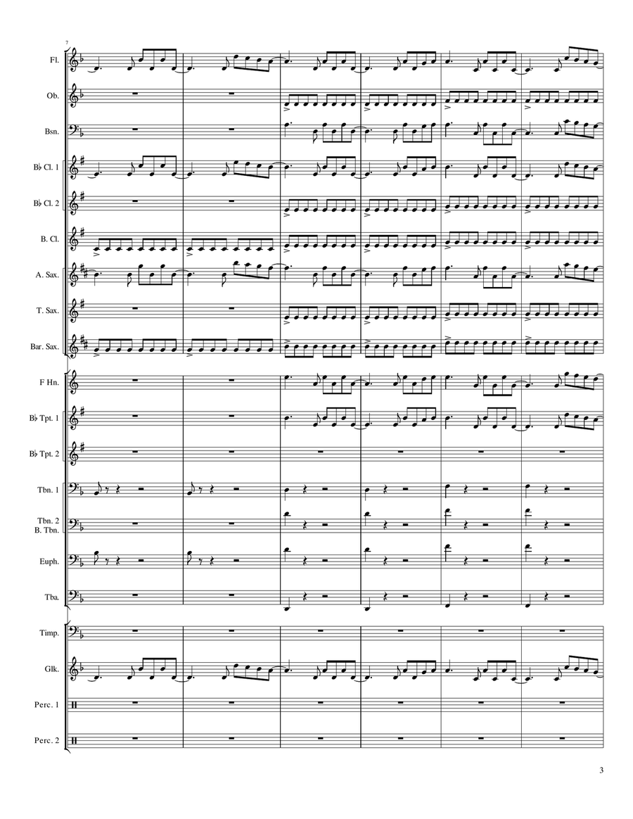 Victory from Battlecry by Two Steps From Hell arranged for Concert Band Concert Band scores gallery preview page 3