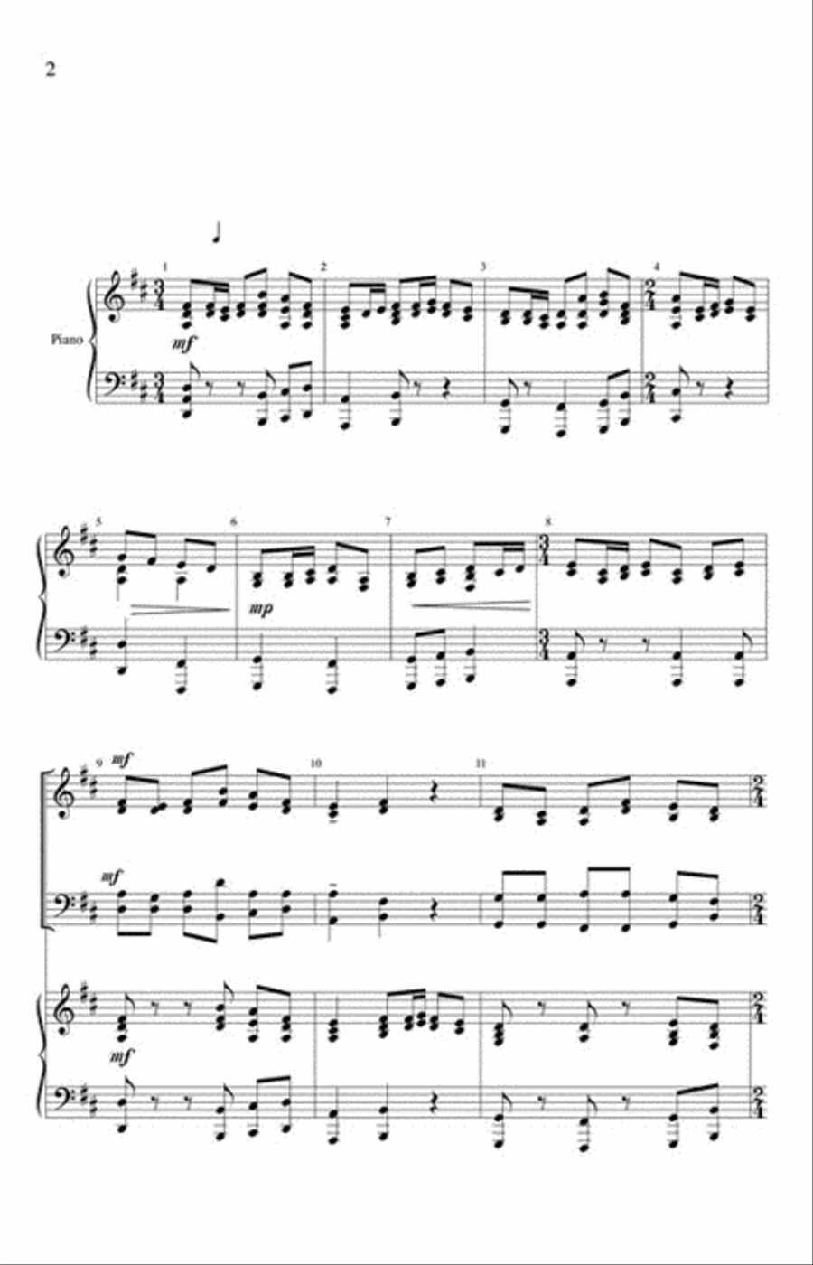 Giver of the Gift of Singing 4-Part scores gallery preview page 2