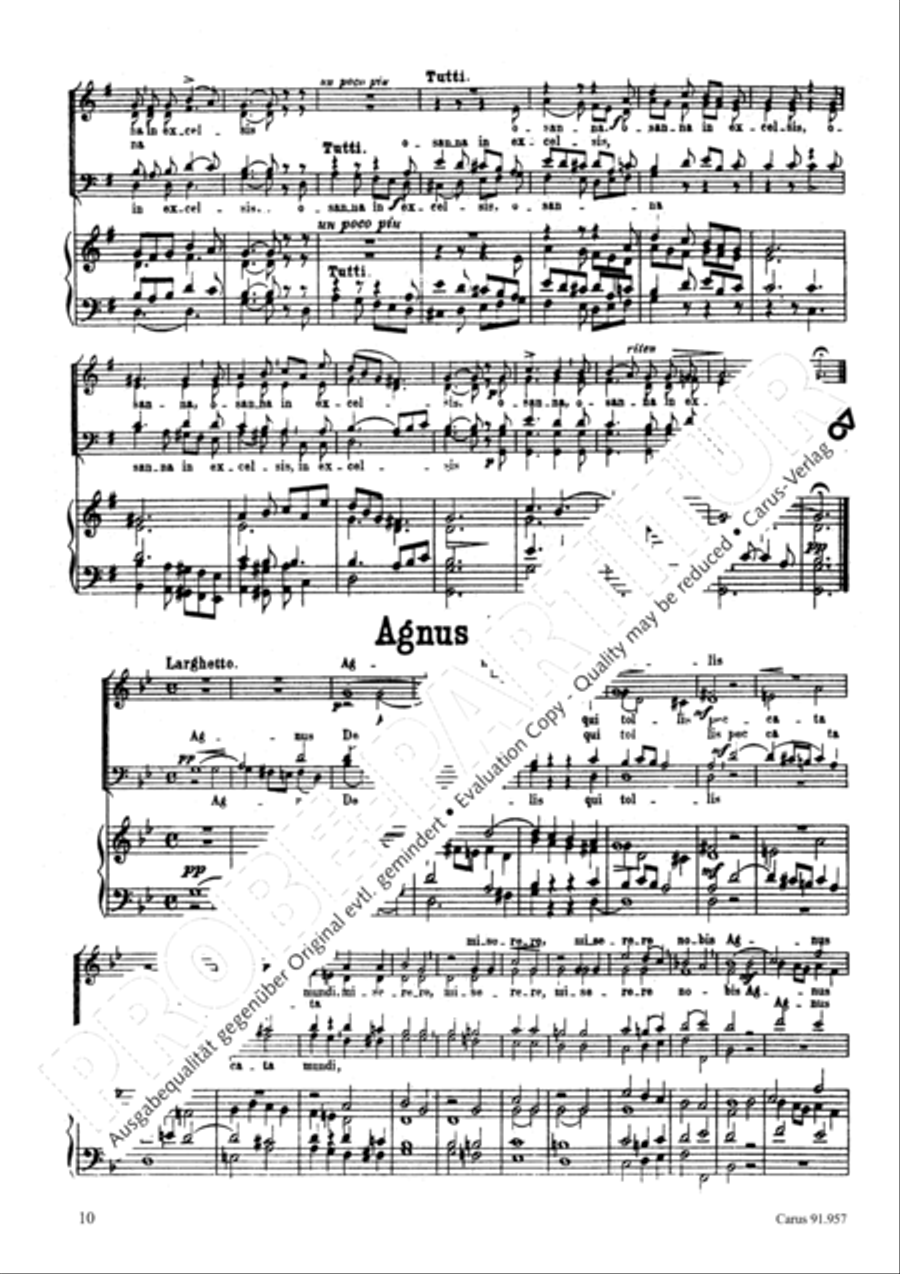 Missa Sancta Cacilia 4-Part scores gallery preview page 11