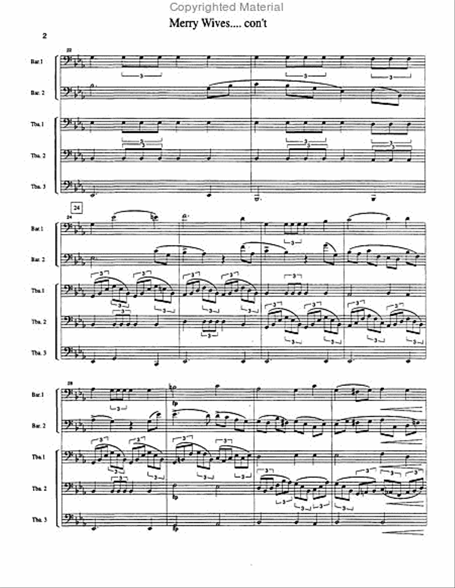 Merry Wives of Windsor Overture Large Ensemble scores gallery preview page 3