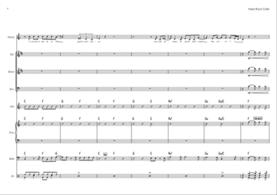 Hard Rock Cafe Jazz Ensemble scores gallery preview page 6