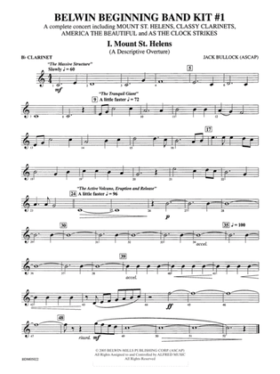 Belwin Beginning Band Kit #1: 1st B-flat Clarinet
