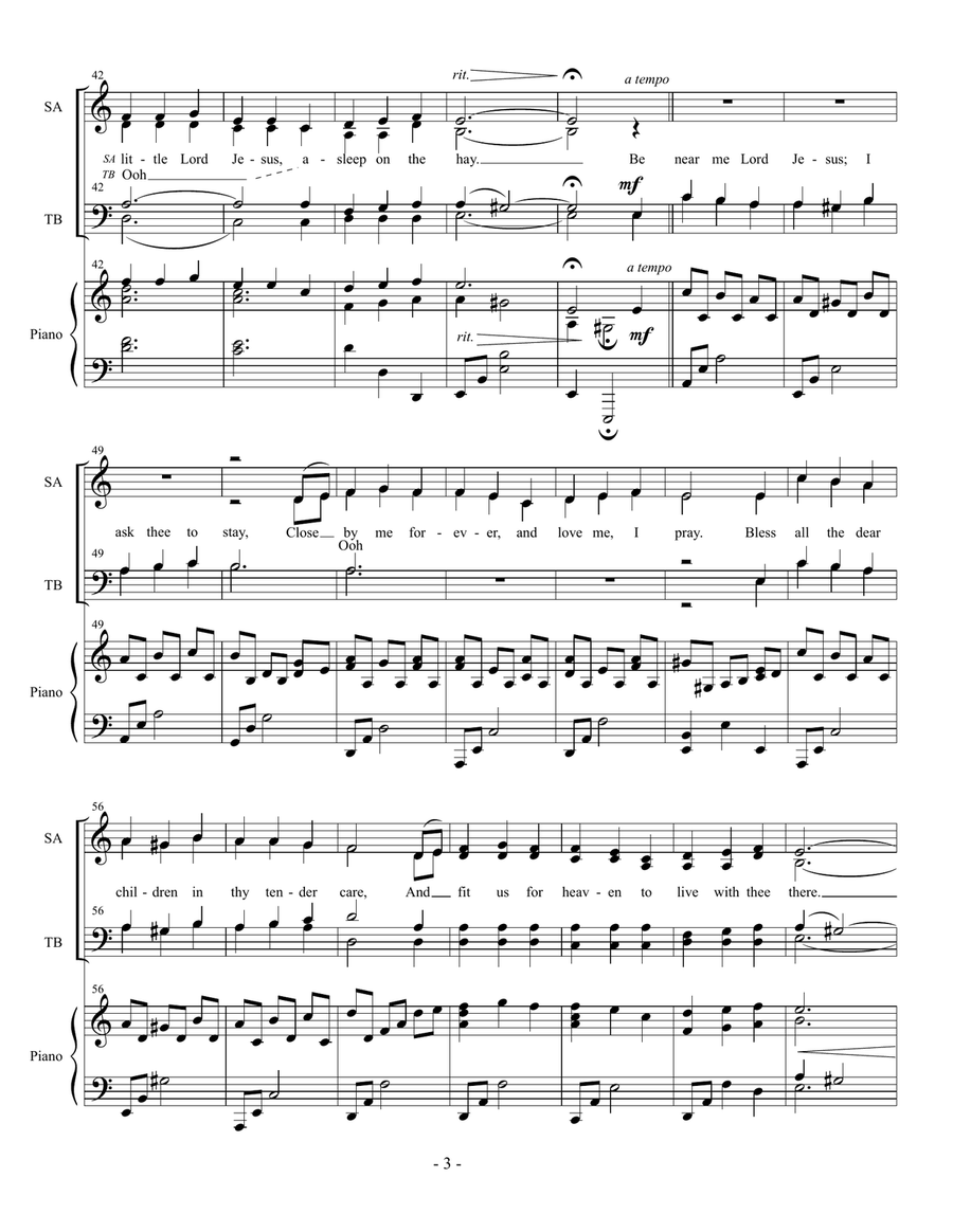 Noel: A Christmas Medley (SATB) 4-Part scores gallery preview page 3