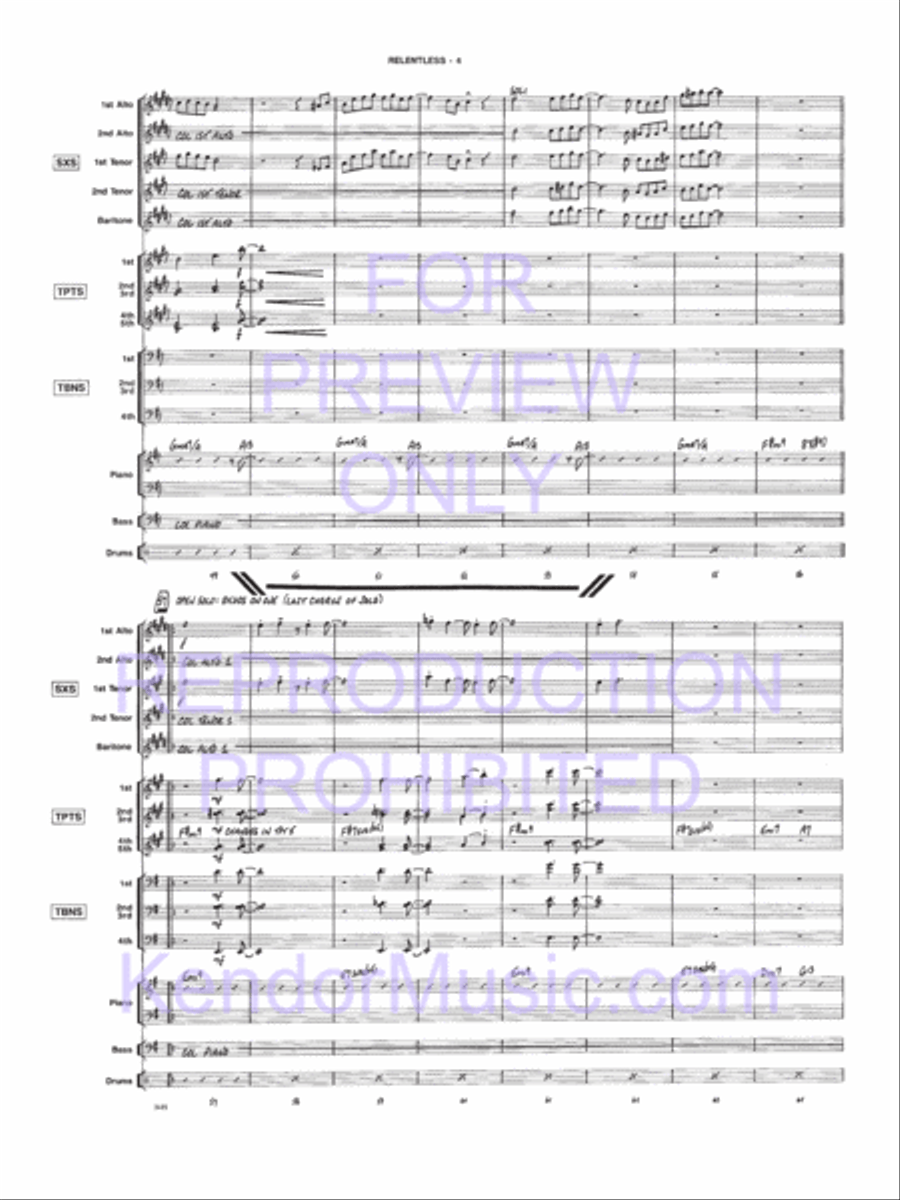 Relentless Jazz Ensemble scores gallery preview page 5