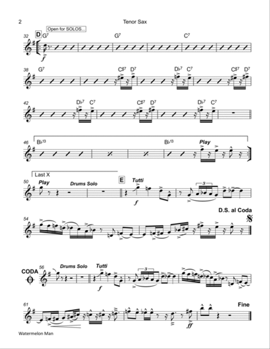 Watermelon Man Jazz Ensemble scores gallery preview page 5