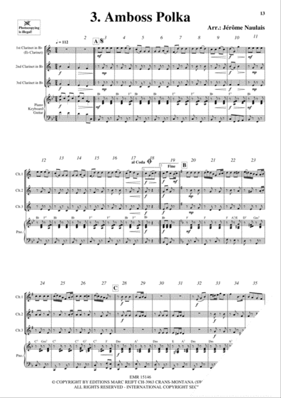 3 Clarinets & Piano Vol. 3 Clarinet scores gallery preview page 5