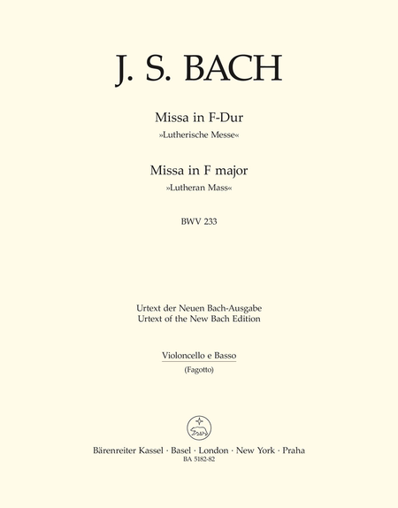 Mass F major BWV 233 