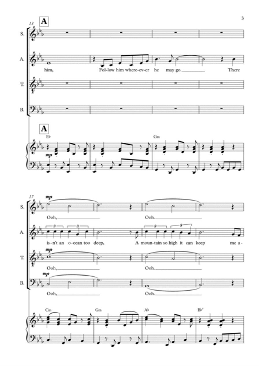 I Will Follow Him (i Will Follow You) 4-Part scores gallery preview page 3