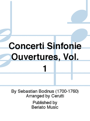 Concerti Sinfonie Ouvertures, Vol. 1