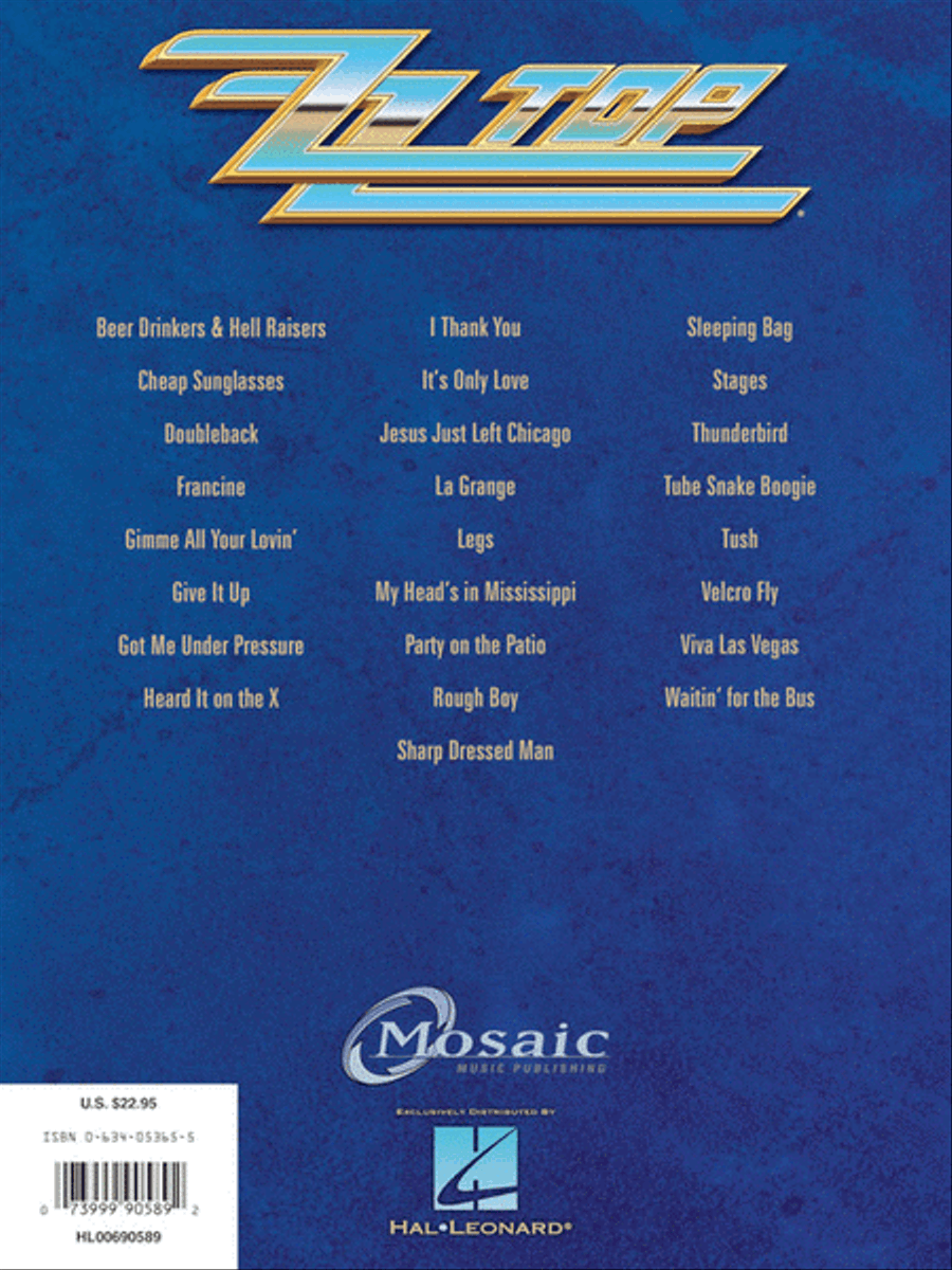 ZZ Top – Guitar Anthology Electric Guitar scores gallery preview page 8