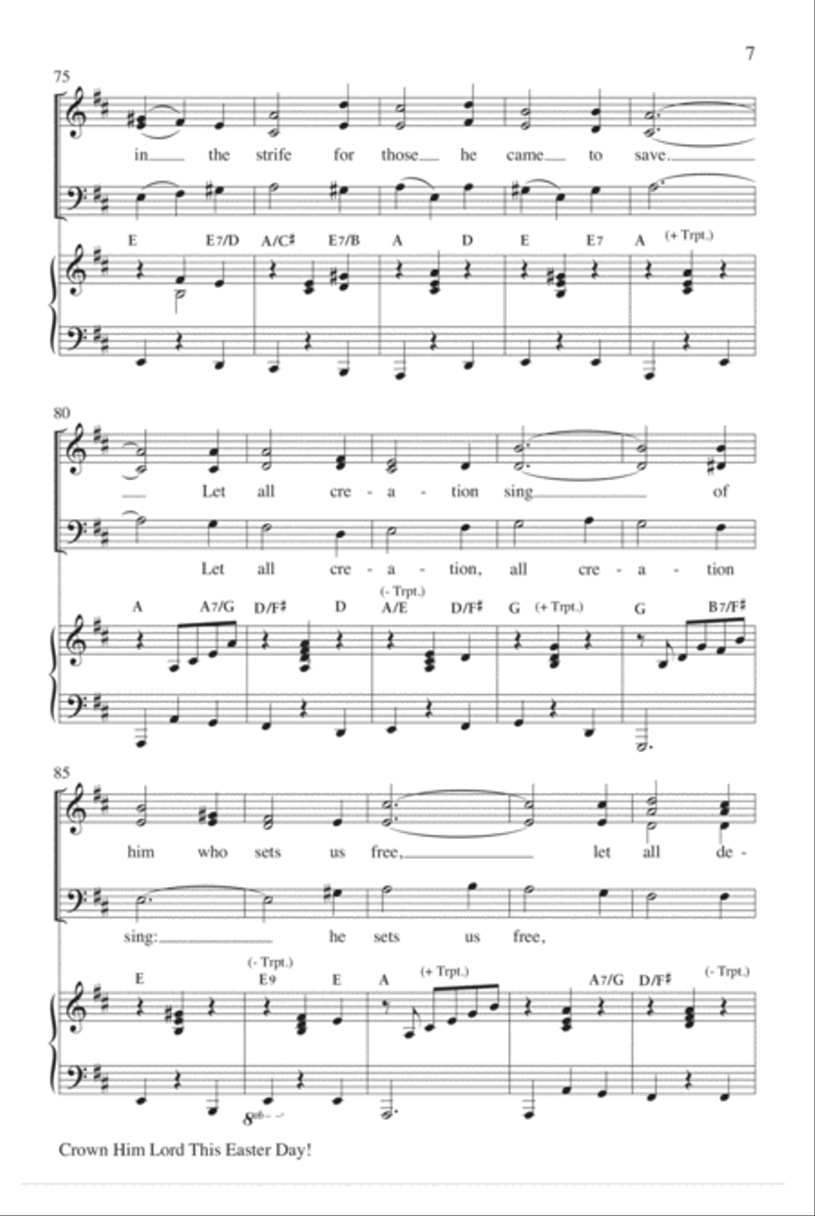 Crown Him Lord This Easter Day! 3-Part scores gallery preview page 7
