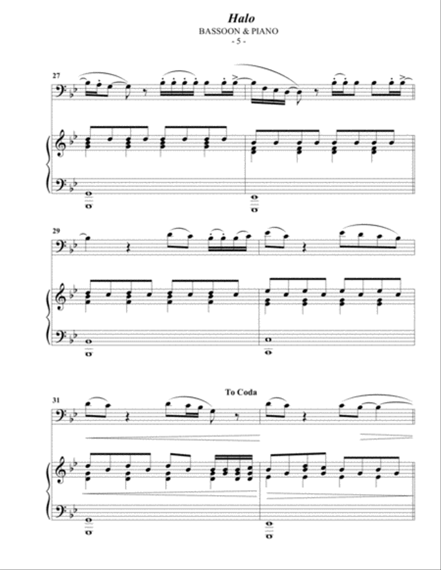 Halo Bassoon scores gallery preview page 5