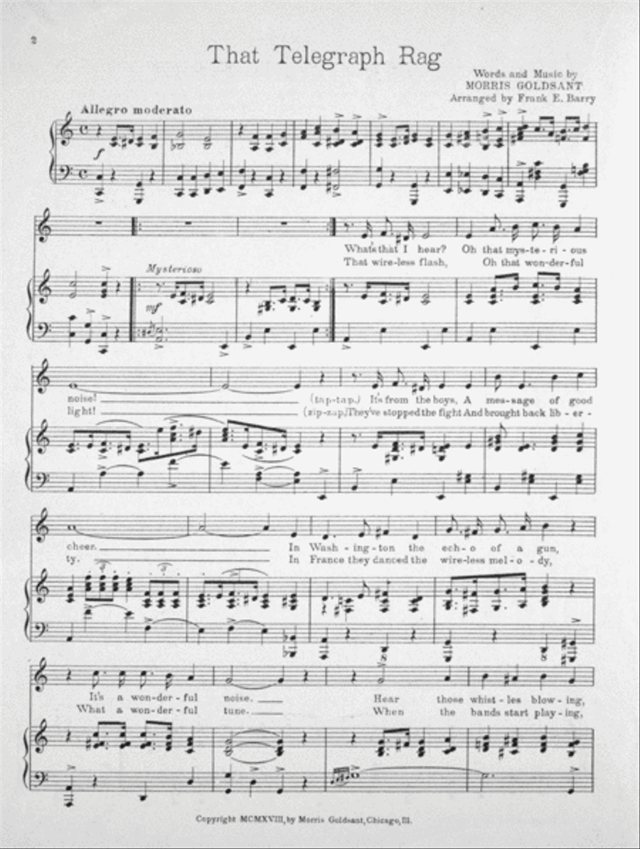 That Telegraph Rag. A Song You'll Remember Bugle scores gallery preview page 2
