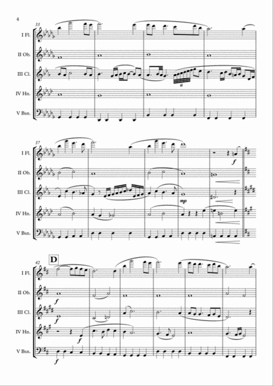 Once Upon A Time In The West from the Paramount Picture ONCE UPON A TIME IN THE WEST Woodwind Quintet scores gallery preview page 5