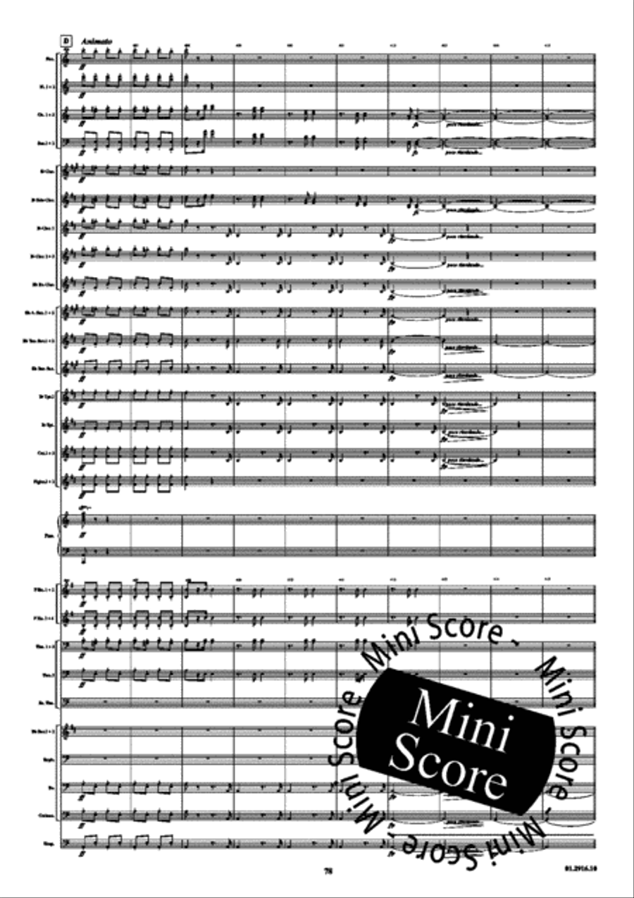 Piano Concerto opus 16 A Minor Concert Band scores gallery preview page 82