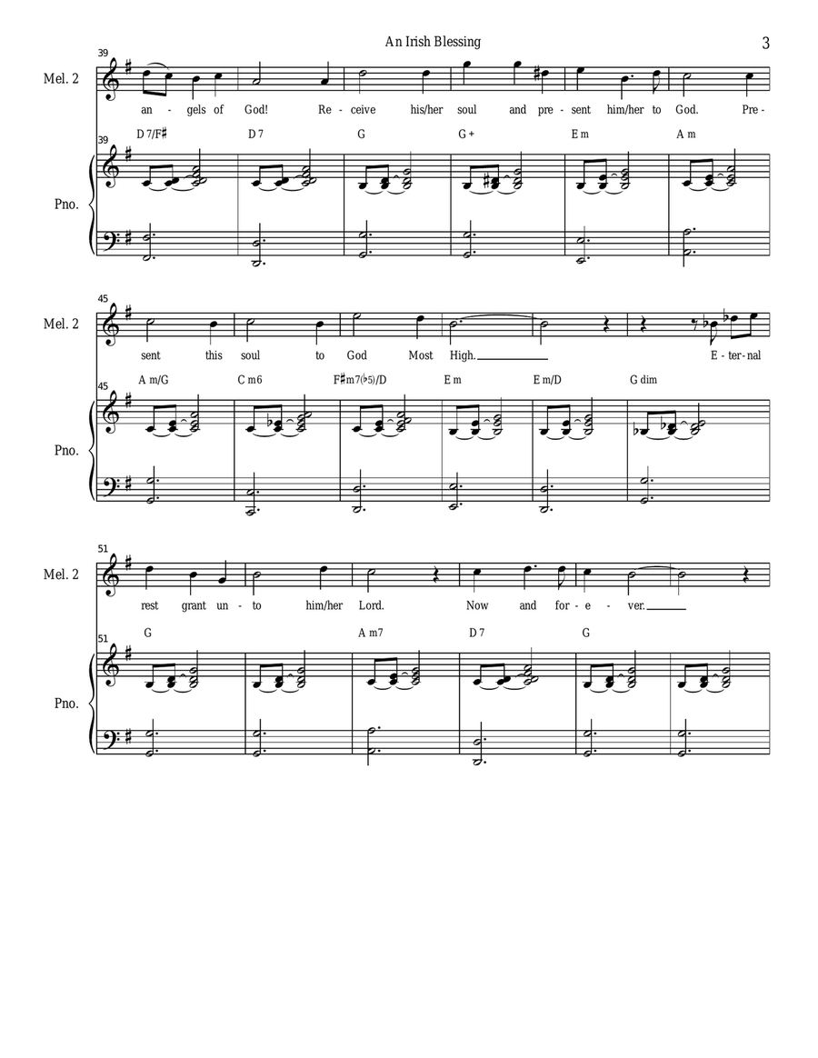 An Irish Blessing An Irish Blessing Flute scores gallery preview page 3