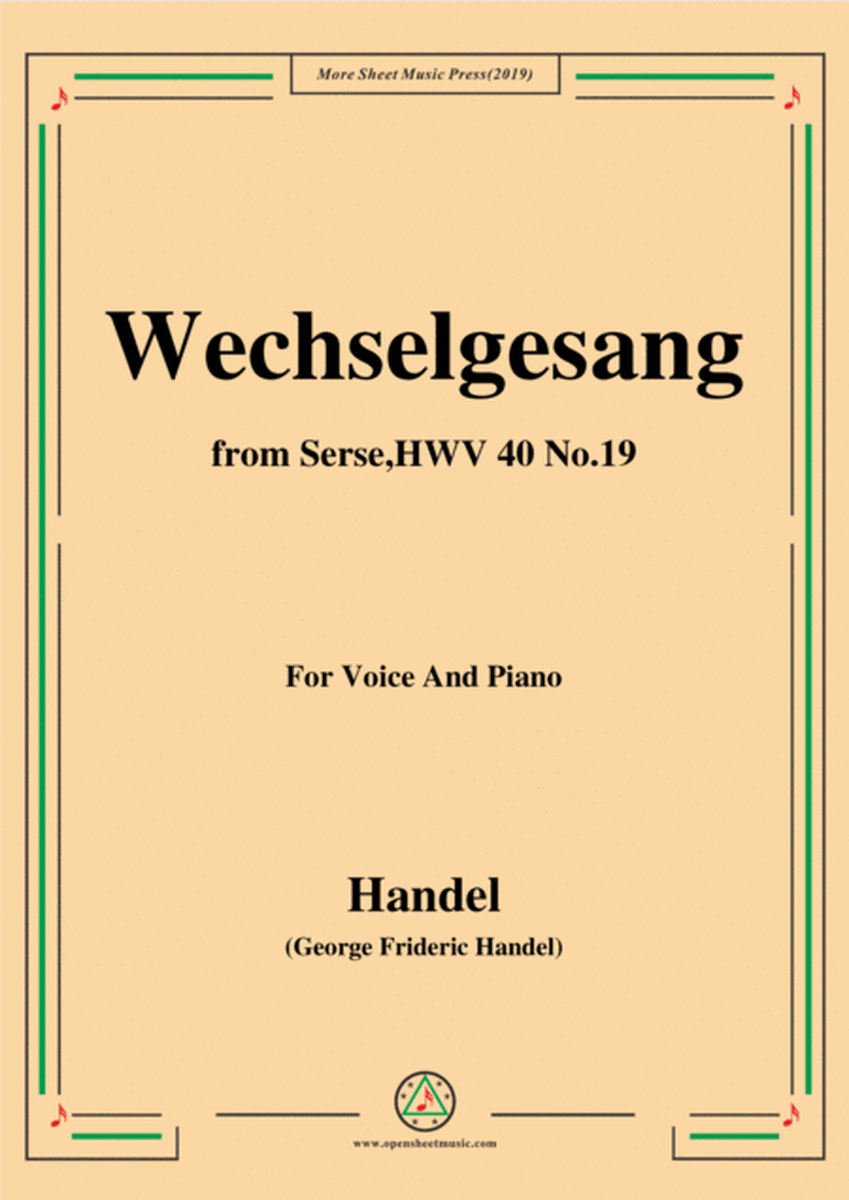 Handel-Wechselgesang,from Serse HWV 40 No.19,for Voice&Piano image number null