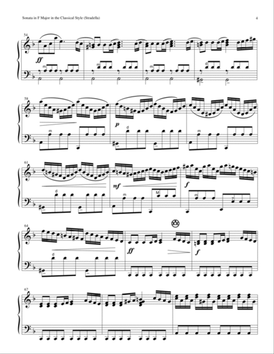 Sonata In F Major in the Classical Style (standard bass accordion) Accordion scores gallery preview page 4