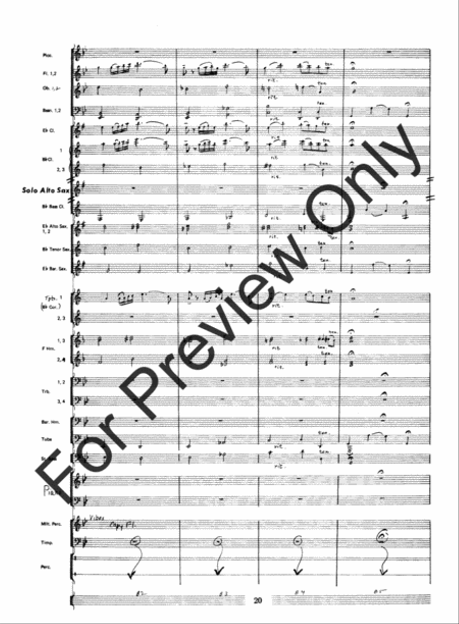 Fantasia For Alto Saxophone Concert Band Concert Band scores gallery preview page 22