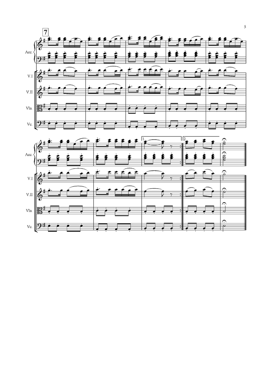 J Y Suis Jamais Alle String Quartet scores gallery preview page 5