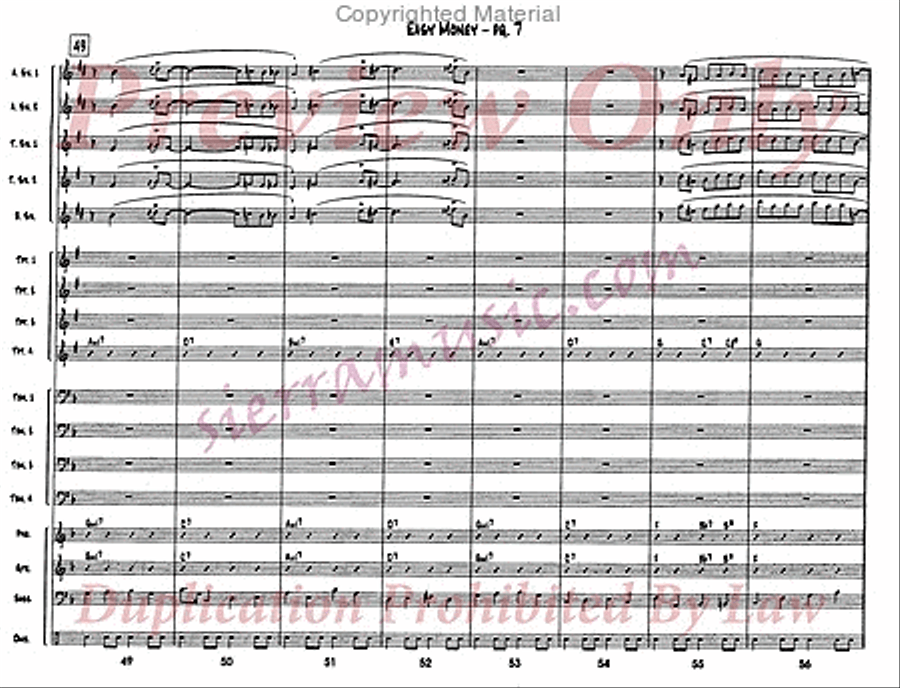 Easy Money Easy Money Big Band scores gallery preview page 8
