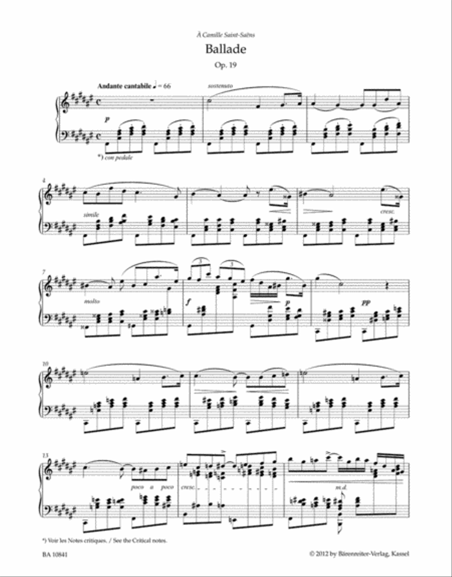 Ballade, Op. 19 Piano Solo scores gallery preview page 2