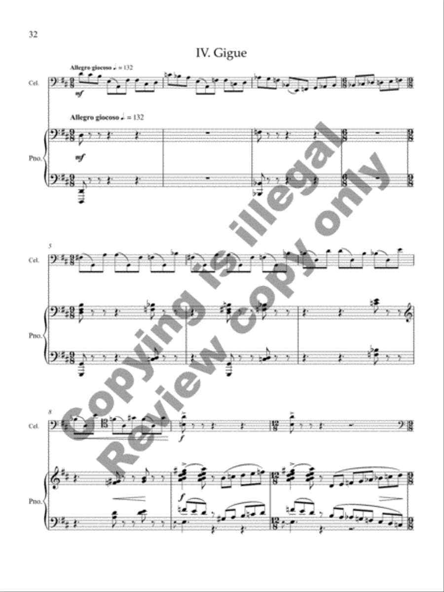 Sonata for Violoncello and Piano Piano Accompaniment scores gallery preview page 14