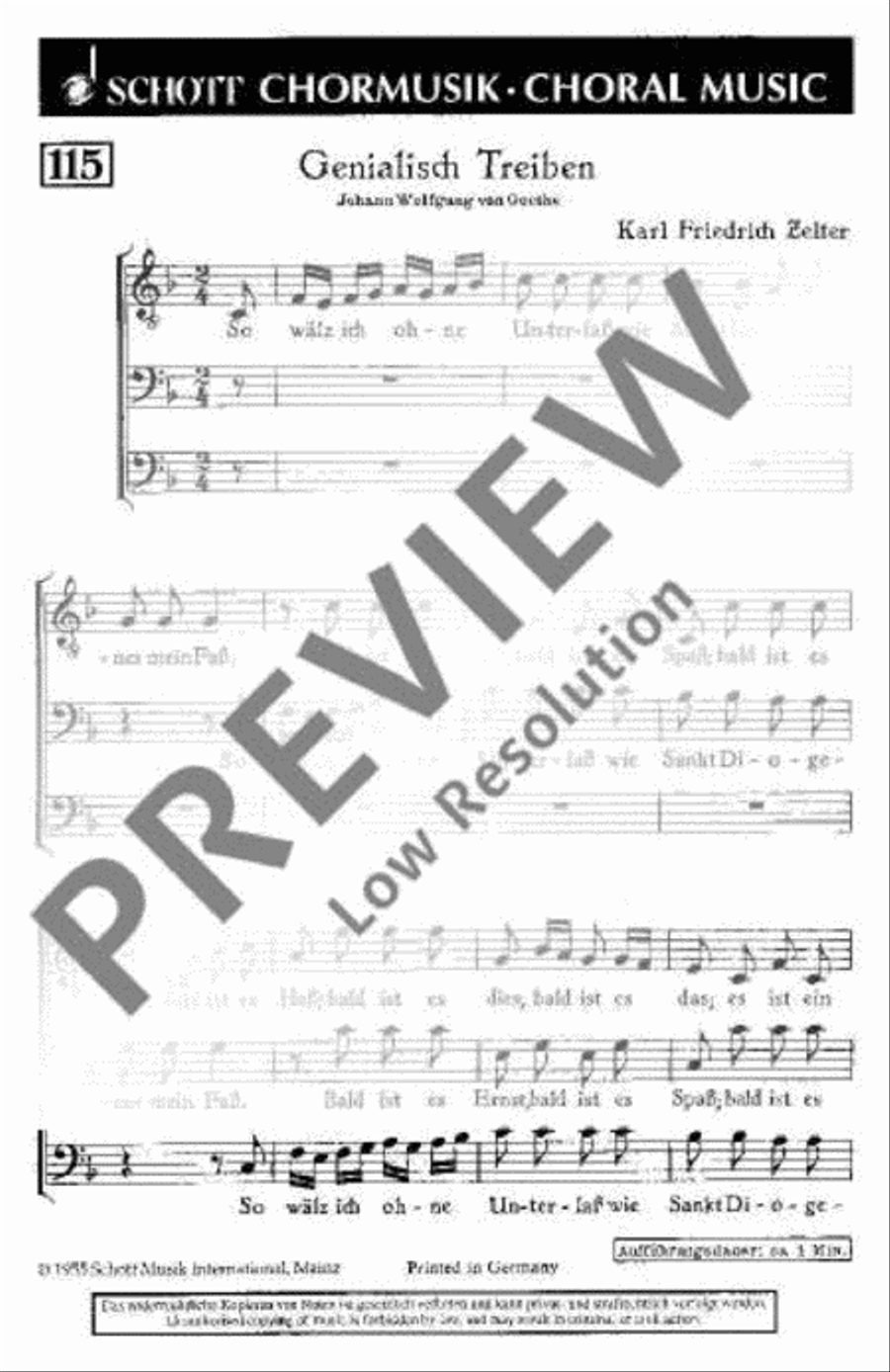 Genialisch Treiben 3-Part scores gallery preview page 2