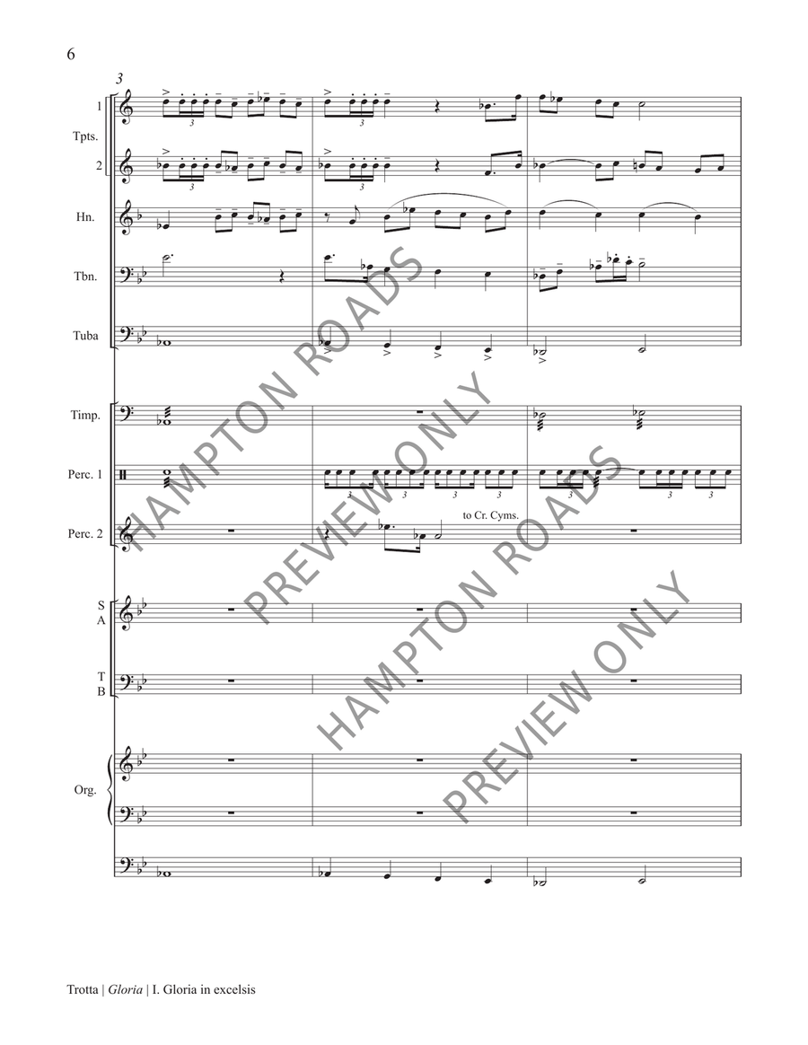 Gloria (Full Score for Organ, Brass, Percussion) Choir scores gallery preview page 9