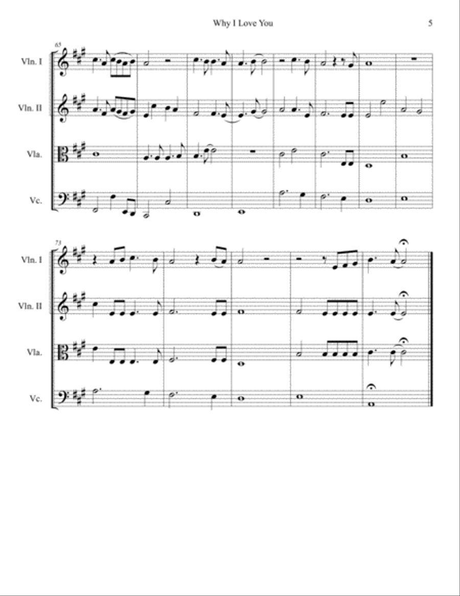 Why I Love You Why I Love You String Quartet scores gallery preview page 5