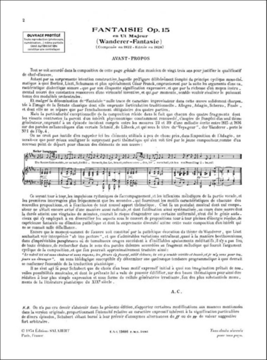 Fantaisie En Ut Majeur Op.15 (Cortot) Piano Piano Solo scores gallery preview page 2