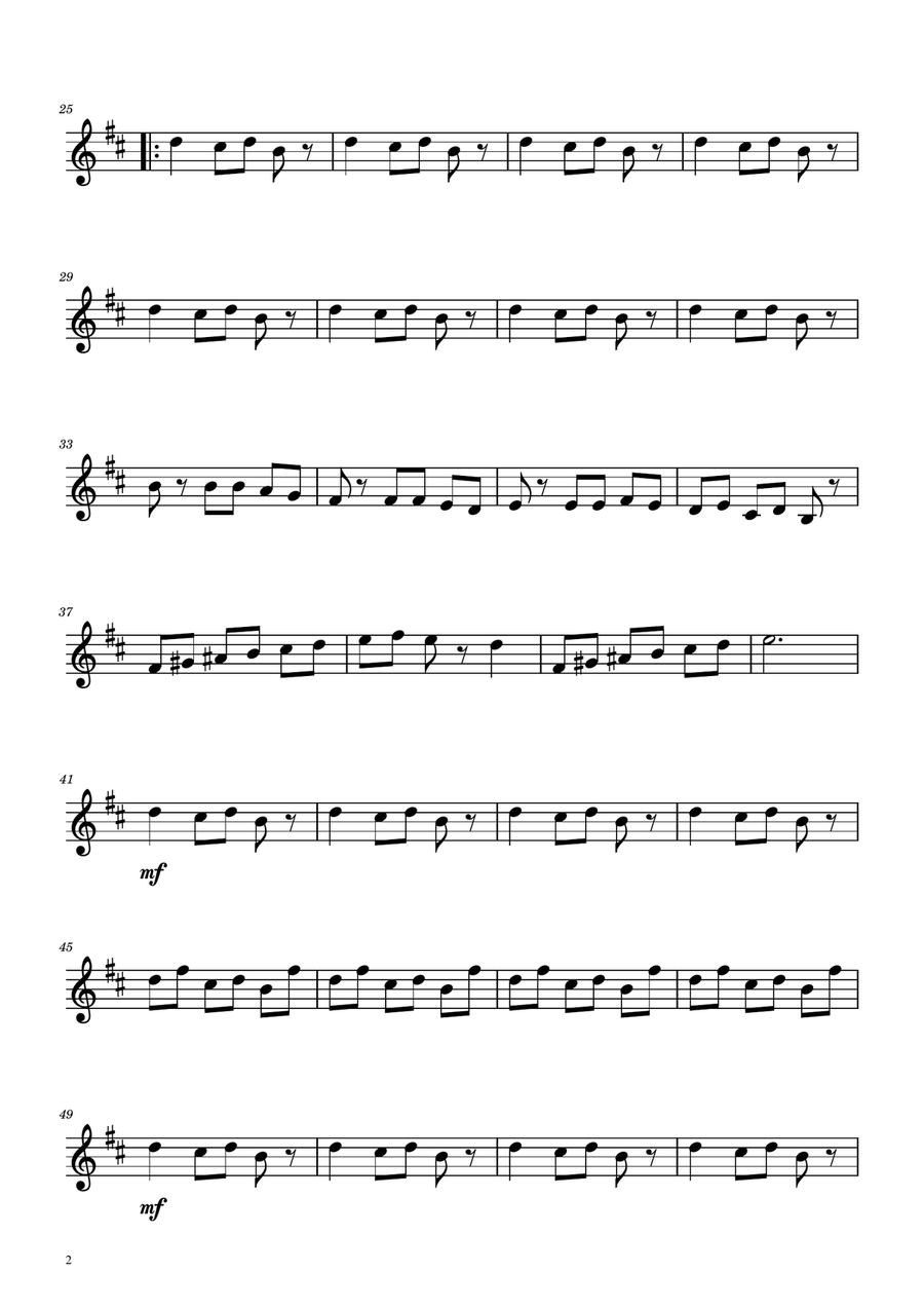 Carol of the Bells - Sax Duet AT Woodwind Duet scores gallery preview page 5
