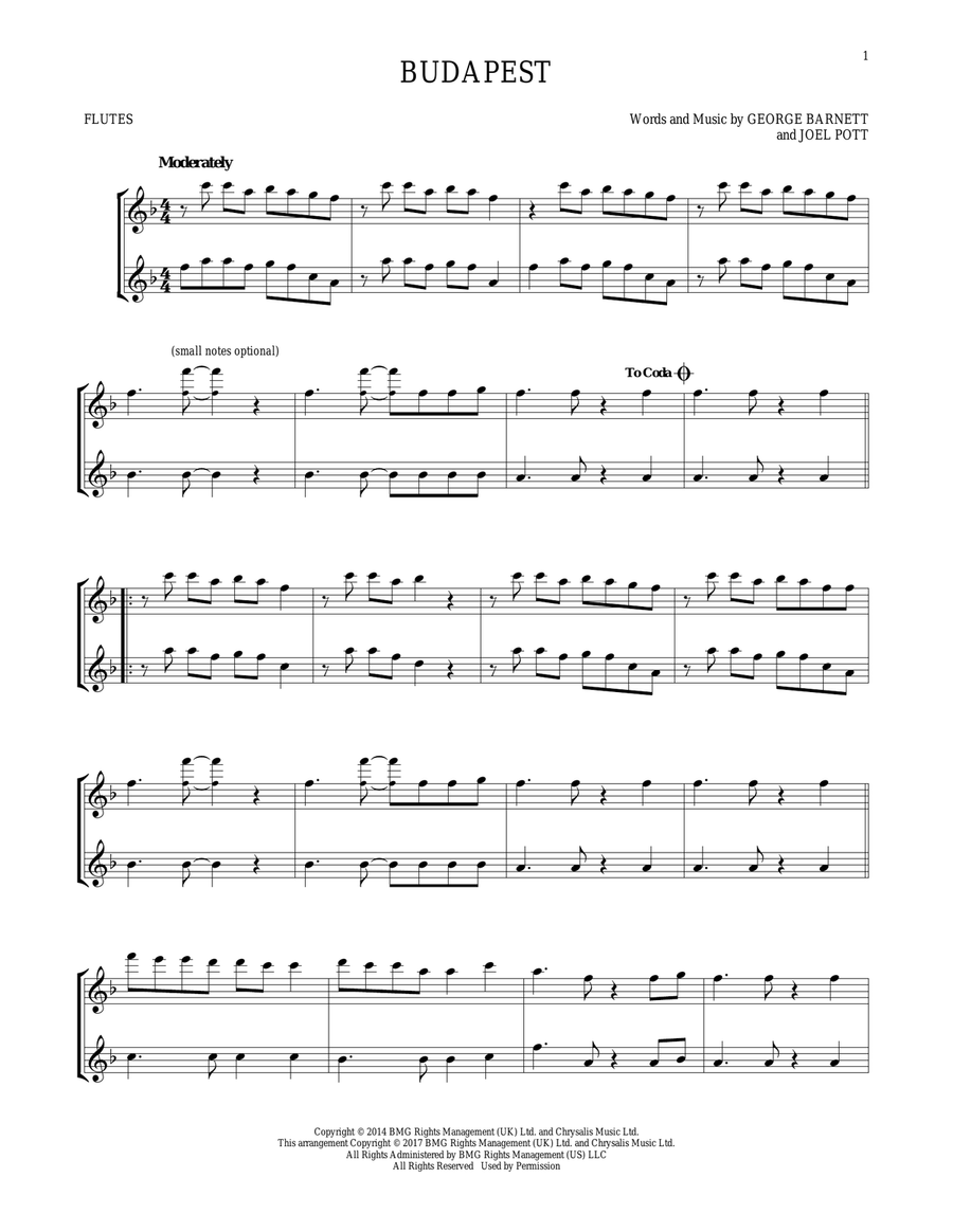 Budapest Flute Duet scores gallery preview page 1