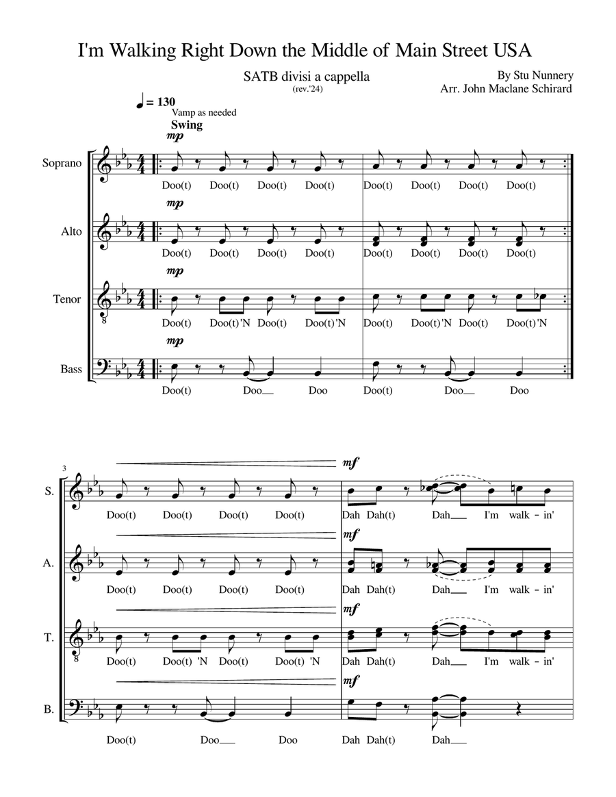Main Street, U.s.a. Main Street, U.s.a. 4-Part scores gallery preview page 1