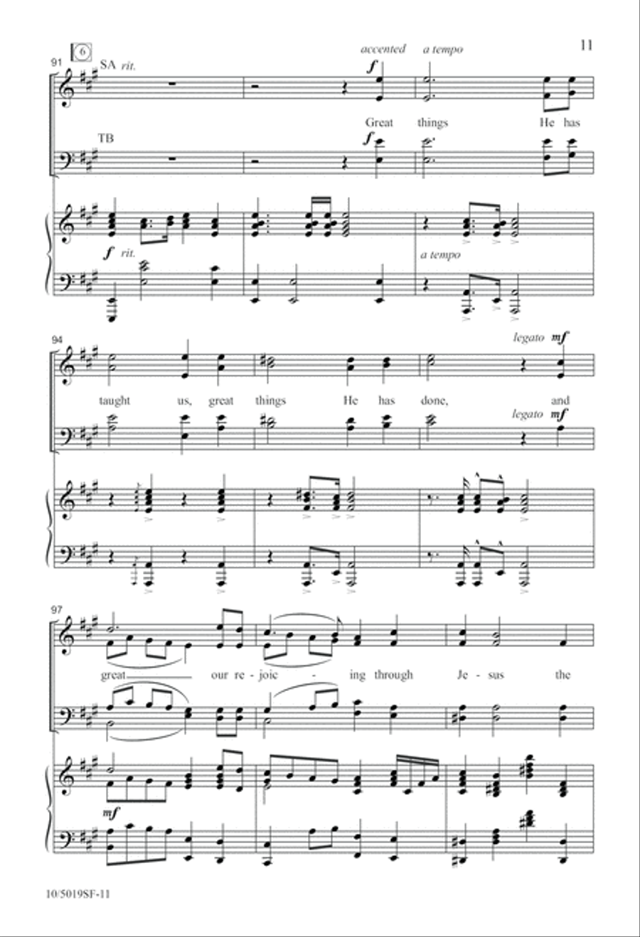 Great Things He Has Done 4-Part scores gallery preview page 11