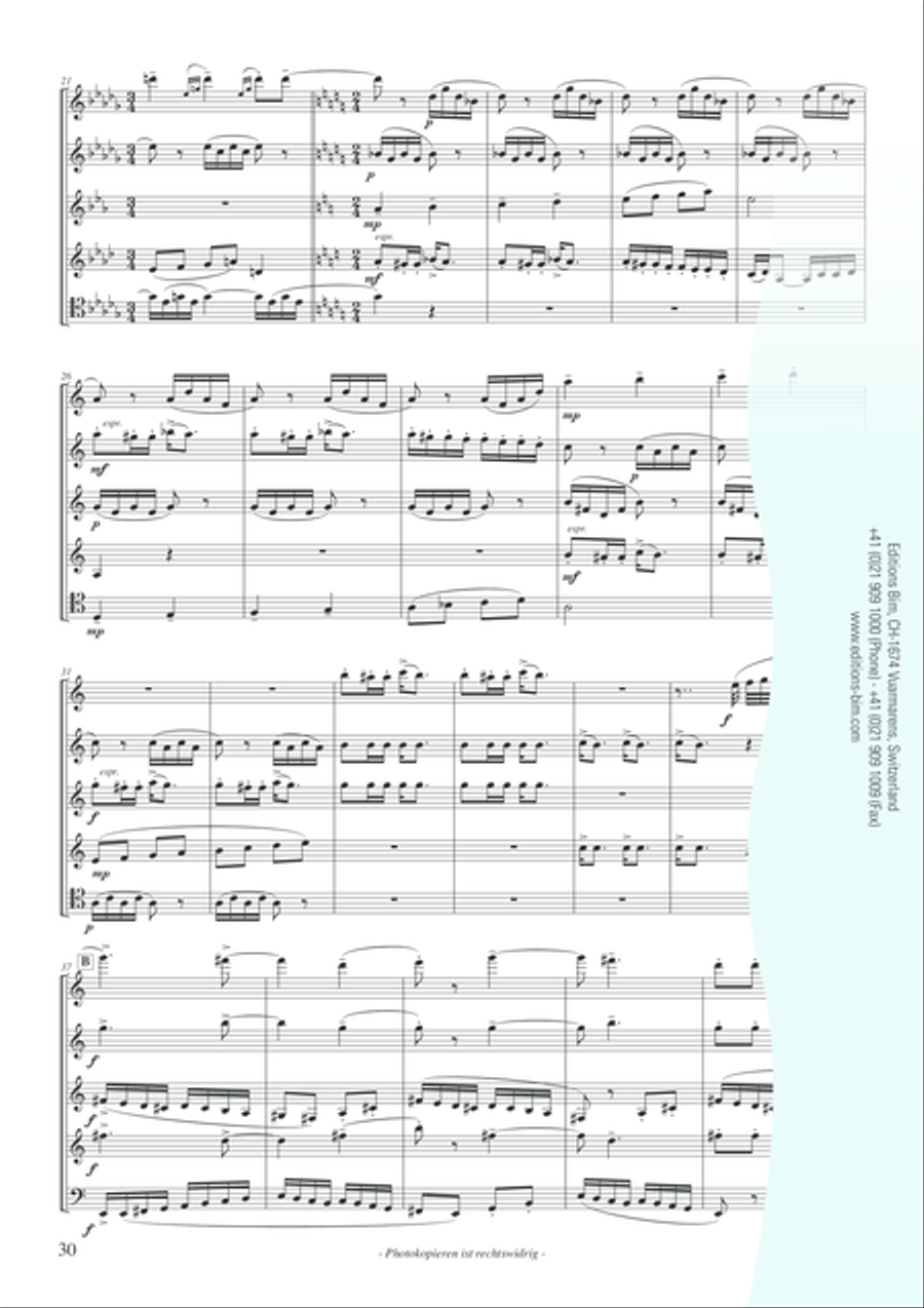 Omaggio a Verdi (1813-2003) Woodwind Quintet scores gallery preview page 4