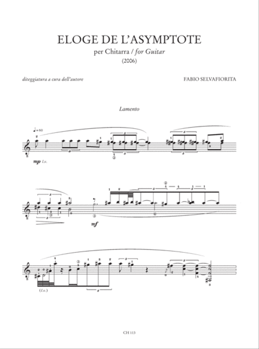Eloge de l’Asymptote for Guitar (2006) Acoustic Guitar scores gallery preview page 2