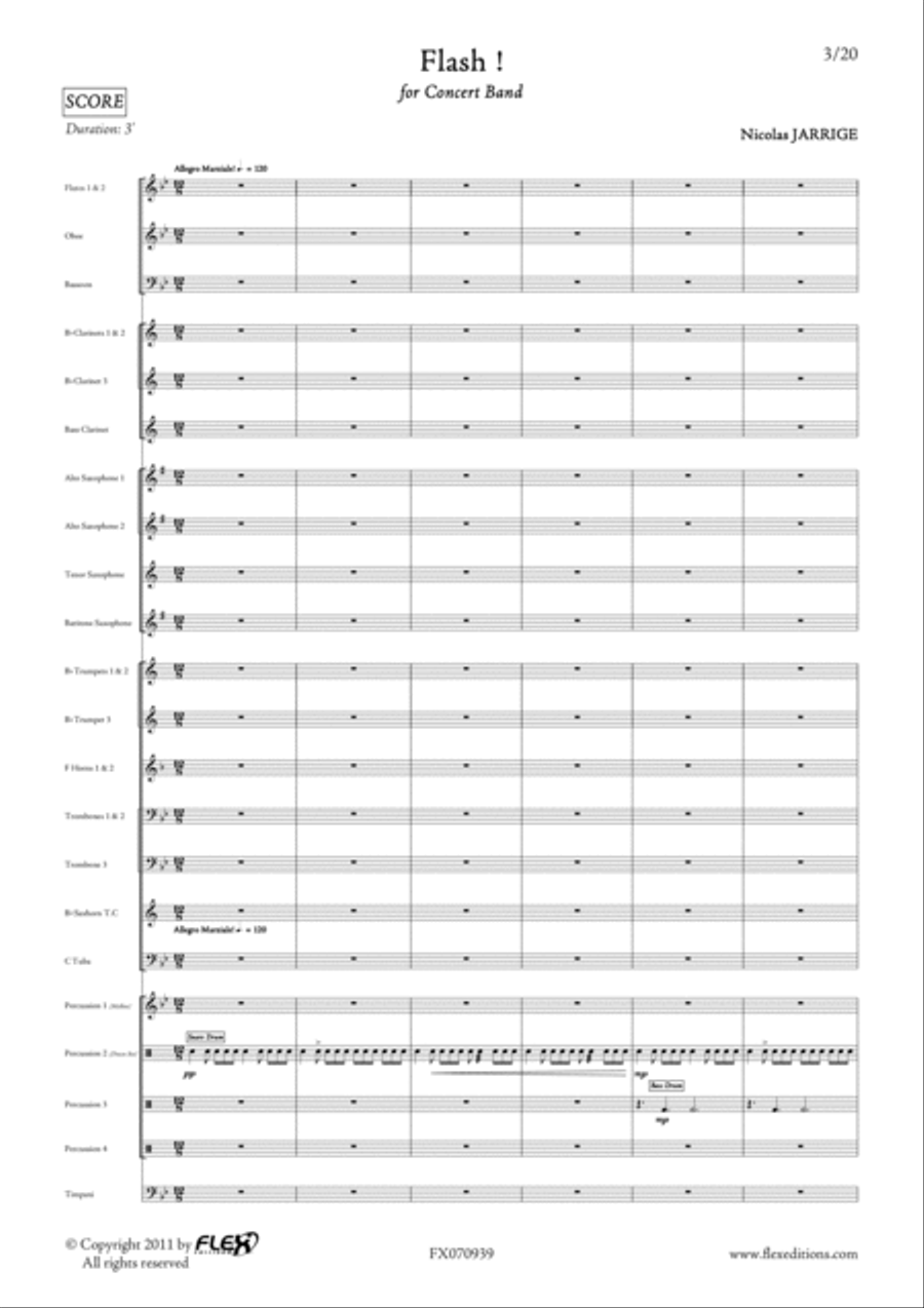 Flash! Flash! Concert Band scores gallery preview page 3