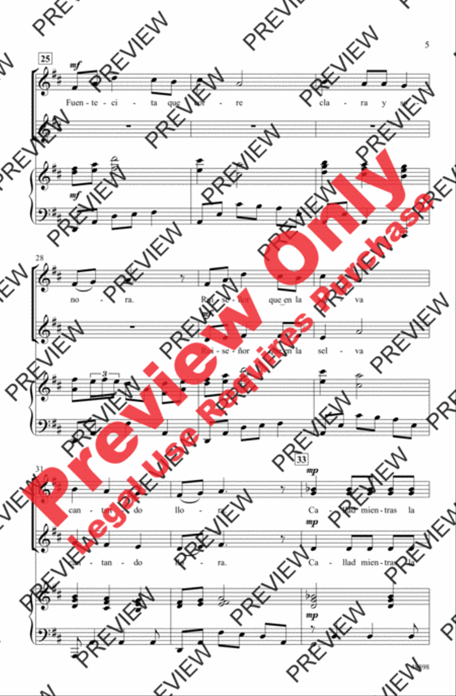 A La Nanita Nana A La Nanita Nana Women's Choir scores gallery preview page 5